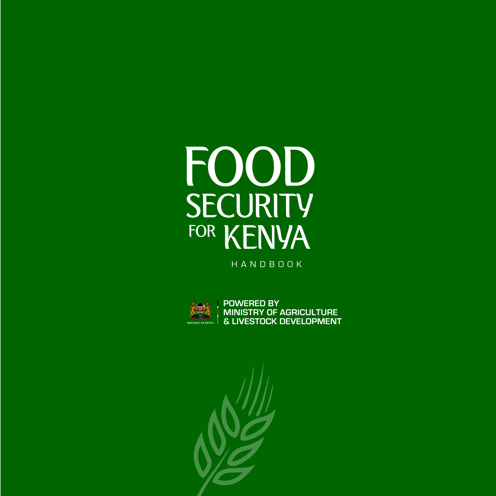 Food Security for Kenya Handbook publication cover